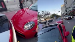 ‘batida-de-milhoes’:-porsche-e-lamborghini-colidem-em-balneario-camboriu-e-param-o-transito