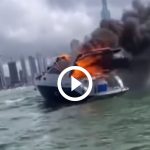 videos:-lancha-pega-fogo-e-fica-completamente-destruida-no-mar-de-balneario-camboriu