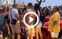 video:-perrengue-chique-–-dona-de-carro-de-luxo-fica-sem-gasolina-no-meio-das-ruas-de-bc